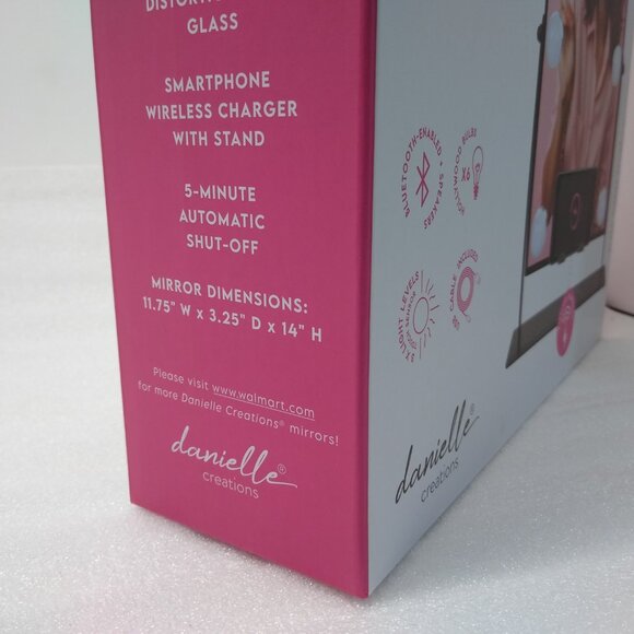 Danielle Creations Bluetooth L.E.D. Vanity Mirror Hands Free Wireless Charging - Picture 8 of 9